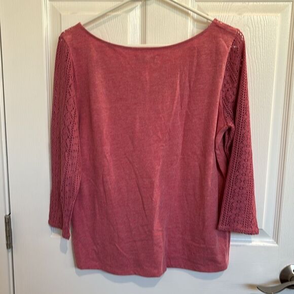 Abercrombie & Fitch pink crotchet top - Picture 4 of 7